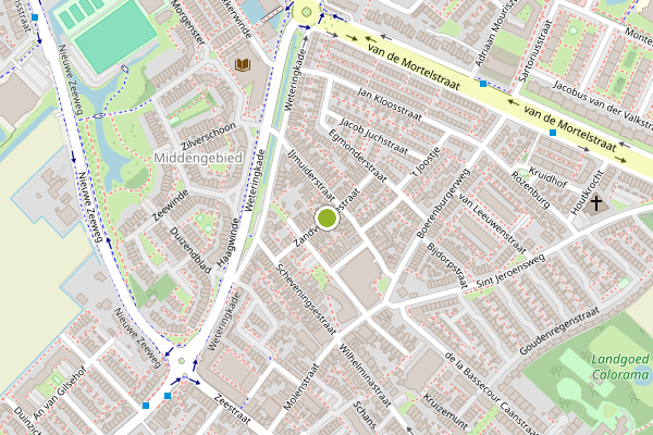 Ambulance-melding op Zandvoortsestraat, Noordwijk op 5 juli, kaart-overzicht