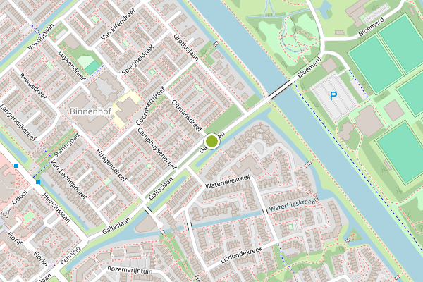 Ambulance-melding op Gallaslaan, Leiderdorp op 5 juli, kaart-overzicht