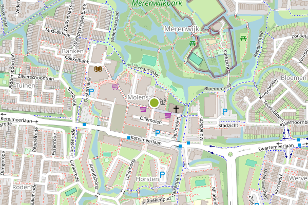 Ambulance-melding op Pelmolen, Leiden op 6 juli, kaart-overzicht