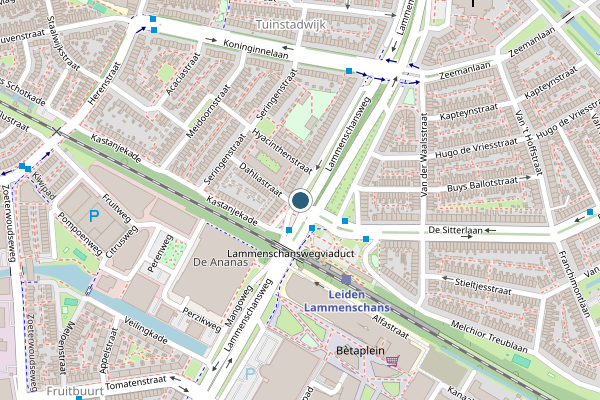 Politie-melding op Lammenschansweg, Leiden op 6 juli, kaart-overzicht