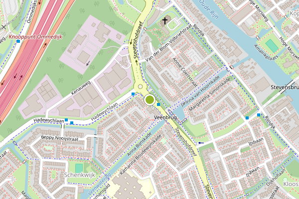 Ambulance-melding op Stevenshofdreef, Leiden op 6 juli, kaart-overzicht
