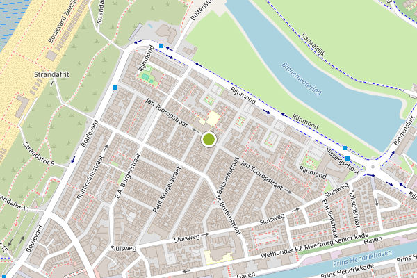 Ambulance-melding op Jan Tooropstraat, Katwijk op 6 juli, kaart-overzicht