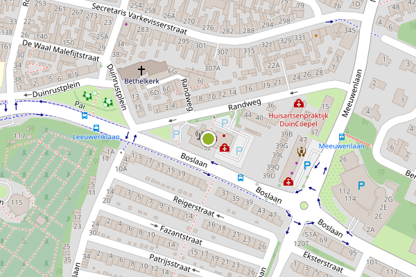 Ambulance-melding op Randweg, Katwijk op 6 juli, kaart-overzicht