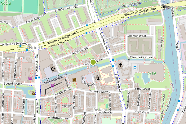 Ambulance-melding op Surinamestraat, Leiden op 7 juli, kaart-overzicht