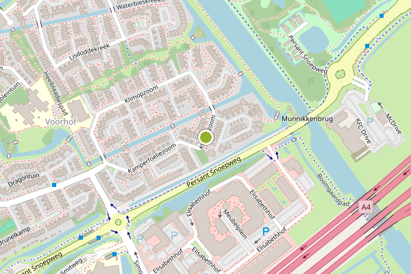 Ambulance-melding op Klimopzoom, Leiderdorp op 7 juli, kaart-overzicht