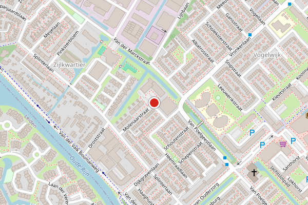 Brandweer-melding op Gaarmeesterstraat, Leiderdorp op 7 juli, kaart-overzicht
