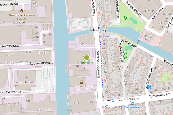 Ambulance-melding op Zoeterwoudseweg, Leiden op 8 juli, kaart-overzicht