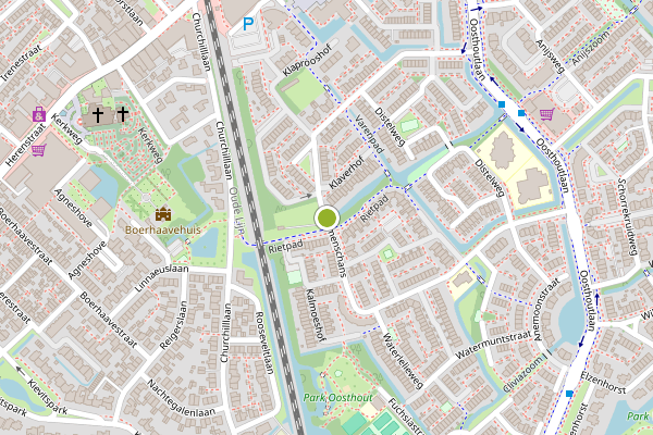 Ambulance-melding op Bloemenschans, Voorhout op 8 juli, kaart-overzicht