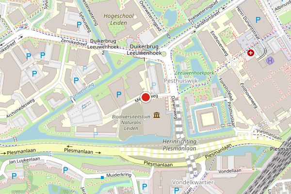 Brandweer-melding op Mendelweg, Leiden op 8 juli, kaart-overzicht