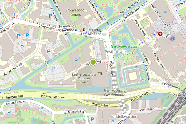 Ambulance-melding op Mendelweg, Leiden op 8 juli, kaart-overzicht