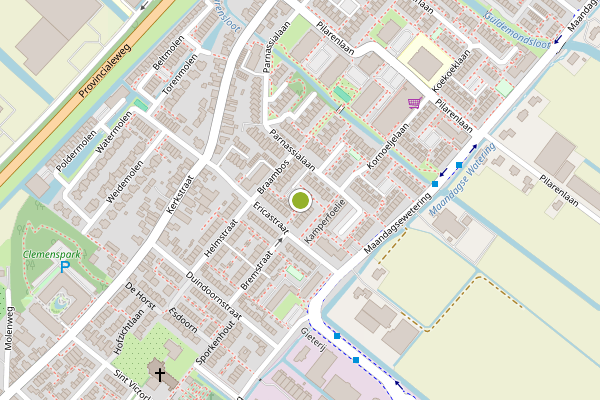 Ambulance-melding op Kamperfoelie, Noordwijkerhout op 9 juli, kaart-overzicht