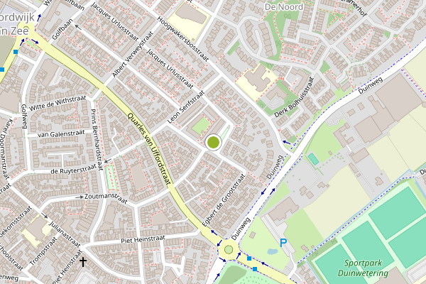 Ambulance-melding op Ludolph Berkemeierstraat, Noordwijk op 9 juli, kaart-overzicht