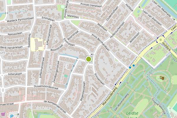 Ambulance-melding op Emmaplein, Oegstgeest op 10 juli, kaart-overzicht