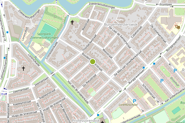 Ambulance-melding op Roodenburgerstraat, Leiden op 10 juli, kaart-overzicht