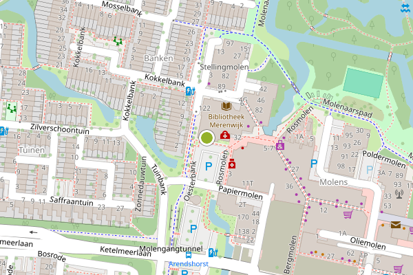 Ambulance-melding op Rosmolen, Leiden op 10 juli, kaart-overzicht