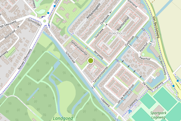 Ambulance-melding op Tamarijnslaantje, Noordwijk op 10 juli, kaart-overzicht