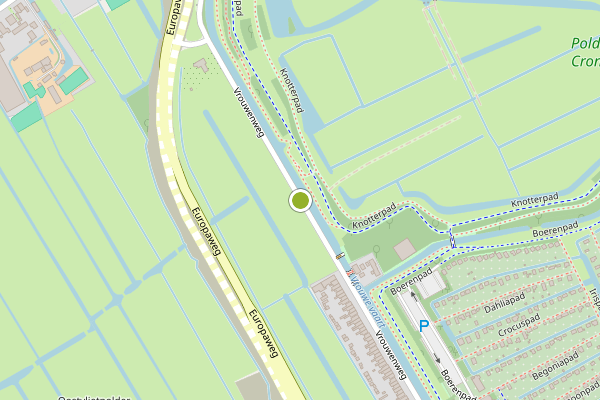 Ambulance-melding op Vrouwenweg, Leiden op 10 juli, kaart-overzicht