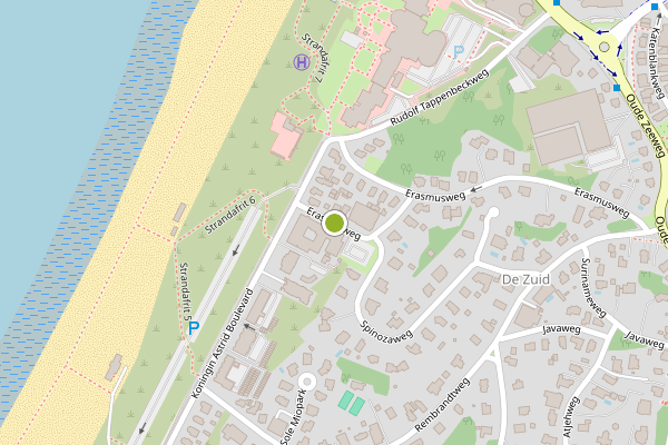 Ambulance-melding op Erasmusweg, Noordwijk op 10 juli, kaart-overzicht