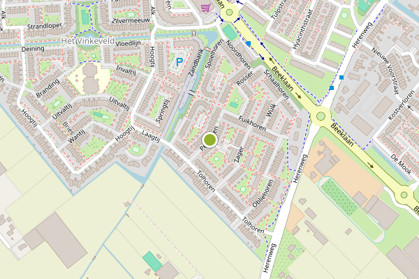 Ambulance-melding op Penhoren, Noordwijk op 10 juli, kaart-overzicht