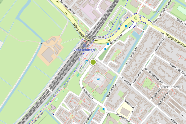 Ambulance-melding op Rouboslaan, Voorschoten op 11 juli, kaart-overzicht