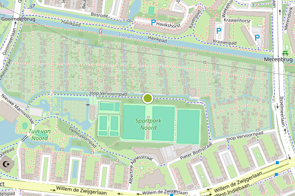 Ambulance-melding op Joop Vervoornpad, Leiden op 10 juli, kaart-overzicht