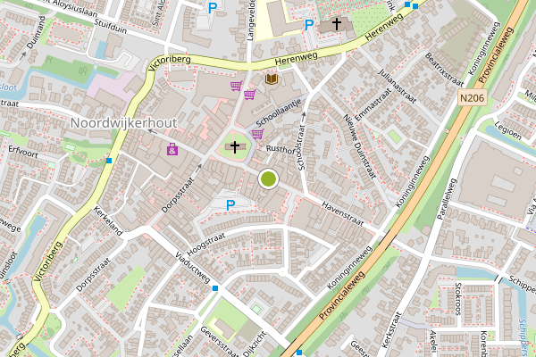 Ambulance-melding op Havenstraat, Noordwijkerhout op 11 juli, kaart-overzicht