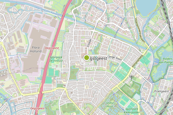 Ambulance-melding op Oegstgeest op 12 juli, kaart-overzicht