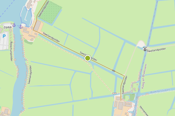 Ambulance-melding op Sweilandpolder, Warmond op 12 juli, kaart-overzicht