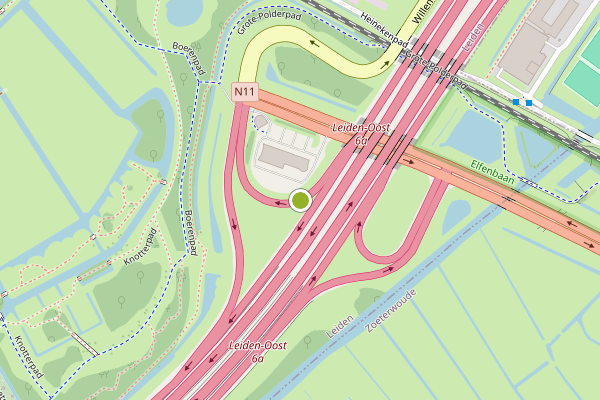 Ambulance-melding op Leiden-Oost 6a, Leiden op 12 juli, kaart-overzicht