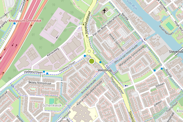 Ambulance-melding op Zuster Bertkenstraat, Leiden op 12 juli, kaart-overzicht