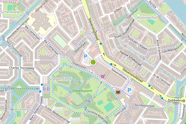 Ambulance-melding op Ina Boudier-Bakkerstraat, Leiden op 12 juli, kaart-overzicht