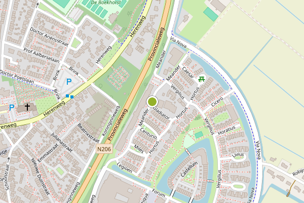 Ambulance-melding op Meander, Noordwijkerhout op 13 juli, kaart-overzicht