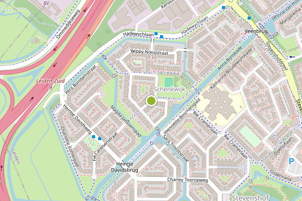 Ambulance-melding op Ank van der Moerstraat, Leiden op 13 juli, kaart-overzicht
