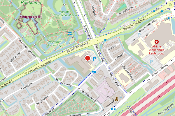 Brandweer-melding op Hoogmadeseweg, Leiderdorp op 13 juli, kaart-overzicht