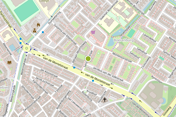 Ambulance-melding op Sartoriusstraat, Noordwijk op 13 juli, kaart-overzicht