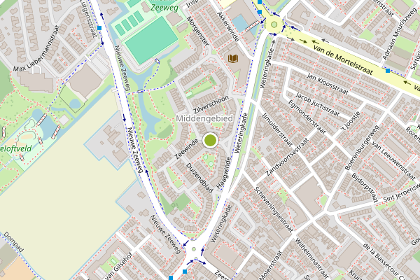 Ambulance-melding op Haagwinde, Noordwijk op 13 juli, kaart-overzicht