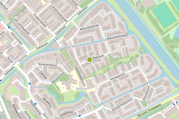 Ambulance-melding op Kalmoeskreek, Leiderdorp op 14 juli, kaart-overzicht