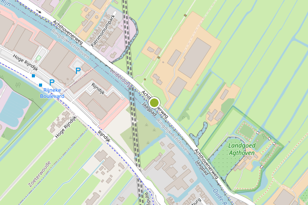 Ambulance-melding op Achthovenerweg, Leiderdorp op 14 juli, kaart-overzicht