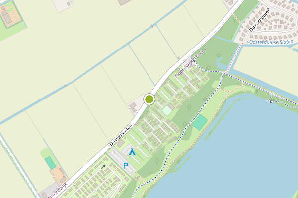 Ambulance-melding op Duinschooten, Noordwijk op 14 juli, kaart-overzicht