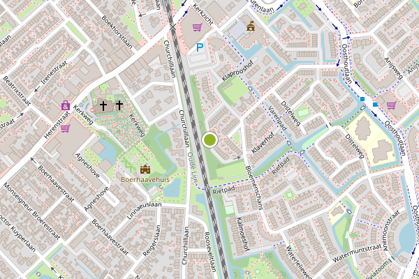 Ambulance-melding op Boterbloemstraat, Voorhout op 15 juli, kaart-overzicht