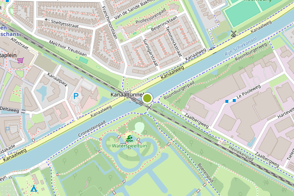 Ambulance-melding op Kanaalbrug, Leiden op 15 juli, kaart-overzicht