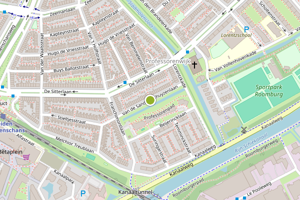 Ambulance-melding op Van de Sande Bakhuyzenlaan, Leiden op 15 juli, kaart-overzicht