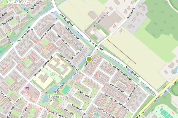 Ambulance-melding op Buurweg, Noordwijk op 15 juli, kaart-overzicht