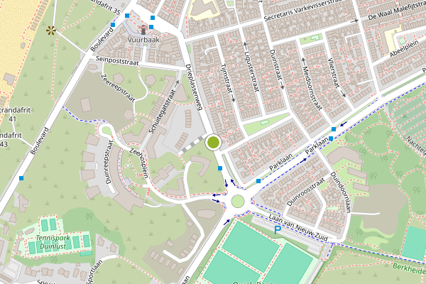 Ambulance-melding op Drieplassenweg, Katwijk op 14 juli, kaart-overzicht