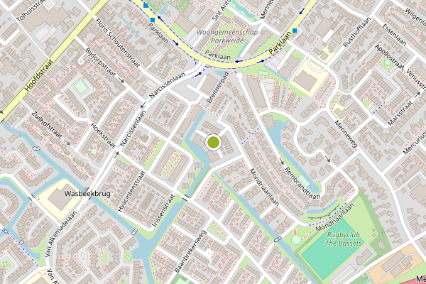 Ambulance-melding op Karel Appelstraat, Sassenheim op 15 juli, kaart-overzicht