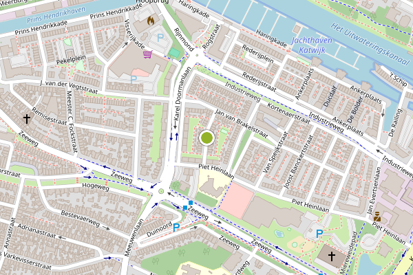Ambulance-melding op Witte de Withstraat, Katwijk op 15 juli, kaart-overzicht