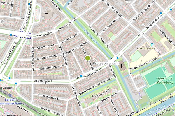 Ambulance-melding op Van Bemmelenstraat, Leiden op 16 juli, kaart-overzicht