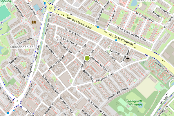 Ambulance-melding op Boerenburgerweg, Noordwijk op 16 juli, kaart-overzicht
