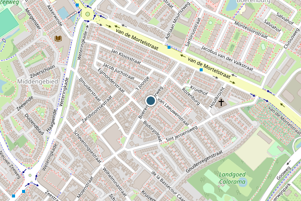 Politie-melding op Boerenburgerweg, Noordwijk op 16 juli, kaart-overzicht