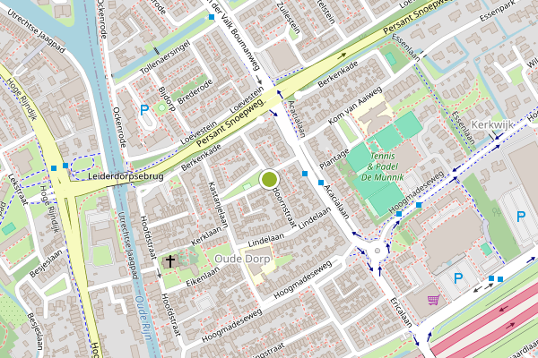 Ambulance-melding op Meidoornstraat, Leiderdorp op 16 juli, kaart-overzicht